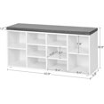VASAGLE Shoe Bench with Storage 10 Compartments Entryway Bench with