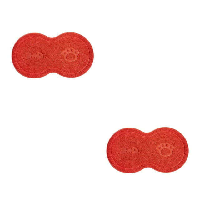VONKY Durable And Long-lasting Cat Rug Cute And Practical Pet Mat Variety Of Styles Red 2Set