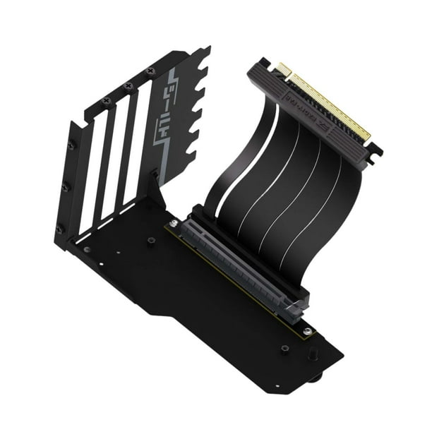 Soporte vertical para tarjeta gráfica Soporte para GPU Soporte para tarjeta gráfica Soporte para montaje de GPU Fácil instalación Ángulo de Negro SIN luz