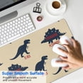 thumbnail image 4 of Long Mouse Pads for Desk,Beige Dinosaurs Names Pattern Desk Mats on Top Of Desks, Desk Mouse Pad Extra Large with 3mm Non-Slip Base and Stitched Edge for Gaming,Office,Work,Home 31.5"x11.8", 4 of 6
