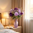thumbnail image 5 of Artificial Flowers Like Real Artificial Bouquet, Mixed Silk Artificials Roses Bouquet with Daisy Chrysanthemum White Flowers for Centerpiece Table Wedding Party, Available in 7 colors, 5 of 7