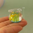 thumbnail image 5 of Casa de muñecas en miniatura Casa de muñecas comida y juego 1:12 simulación accesorios vidrio pez dorado pecera modelo de casa Mini, 5 of 5