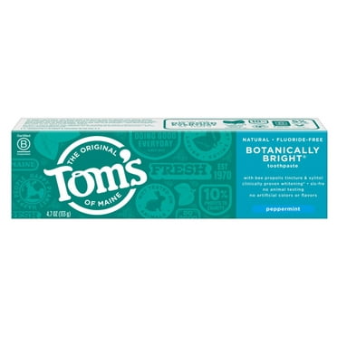 Toms Nat Toothpaste Botanicaly Bright Peppermint 4.7oz (Pack of 3)