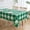 V52-shamrock, variant on St Patricks Day Tablecloth Rectangle Shamrock Green and White Plaid Table Cloth - 60 x 84 Oblong Polyester Irish Clover Checkered Spring Table Cover Washable Waterproof for Party Picnic Dinner Décor