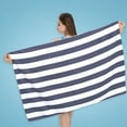thumbnail image 3 of Godom 1PCS Microfibre Reversible Beach Towel, Colour Woven Striped Bath Towel Quick Drying Sports Beach Towel, 3 of 5