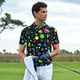 thumbnail image 3 of Balery Geometric 1980s Styled Camisa Polo de Hombre con Estampado, de Manga Corta y Tejido Medio, Camisa Tipo Golf Polo-X-Large, 3 of 6
