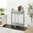 thumbnail image 5 of Simplify Half Round Wood Accent Table, Antique Iced Blue, 5 of 6