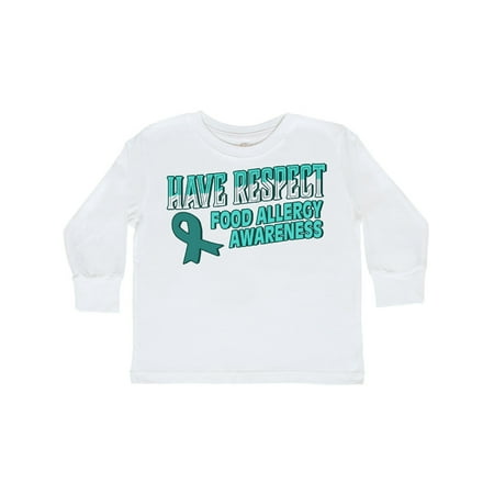 

Inktastic Have Respect Food Allergy Awareness Gift Toddler Boy or Toddler Girl Long Sleeve T-Shirt