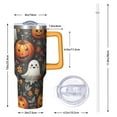 thumbnail image 2 of Halloween Tumbler, Pumpkin Ghost Cup 40oz Insulated Mug with Handle and Straw, Spooky Cute Gift for Women, 2 of 5