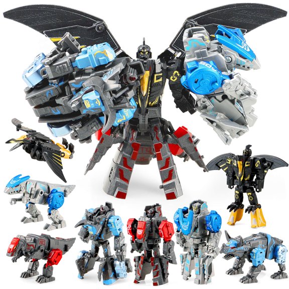 Getatoy Juguete Robot Transformable 4 en 1 de Dinosaurios STEM