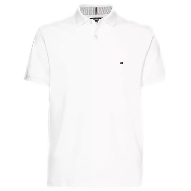 Polo Tommy Hilfiger de corte regular para hombre, color blanco, talla M