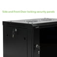 thumbnail image 5 of NavePoint 6U Server Rack Enclosure - 17.7” Deep, 6U Wall Mount Network Cabinet with Locking Glass Door for 19” IT Equipment, 6U Network Rack with 2 Fans, Removable Side Panels, Black, 5 of 7