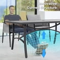 thumbnail image 5 of Nuu Garden Outdoor Dining Table with Umbrella Hole, All Weather Aluminum Outdoor Patio Table, 6 Person Rectangle Dining Table, Black, 5 of 10