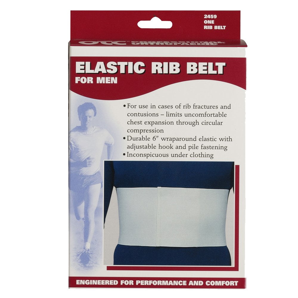 OTC Chest Panel Elastic Comp. Universal Fit Rib Belt - Men, White, Large