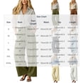 thumbnail image 2 of ClodeEU Women's 2 Piece Outfits ,Long Sleeve Button Down Shirt and High Waist Pleated Wide Leg Pants Set, Solid Color Casual Matching Set ,Women's Plus S, 2 of 6