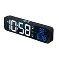 thumbnail image 2 of DOLITY HomylLiving Room Mirror Large Digital Alarm Clock LED with Temperature 40 Music Black, 2 of 9