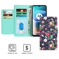 thumbnail image 3 of CoverON For Motorola Moto E7 Wallet Case, RFID Blocking Vegan Leather 6x Card Slot Holder Cover Flip Folio Phone Pouch, Navy Flower, 3 of 7