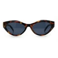 thumbnail image 3 of Womens Mod Beveled Thick Cat Eye Retro Fashion Plastic Sunglasses Tortoise - Black, 3 of 8