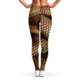 thumbnail image 2 of Brown And Black Snakeskin Print Leggings, Snake Sexy Yoga Leggings For Women., 2 of 5