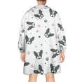 thumbnail image 2 of French Bulldog Wearable Oversized Blanket,Wearable Blanket Hoodie for Adults,Cozy Hooded Blankets with Super Pockets,Super Warm Fuzzy Pullover for Women & Men, 2 of 6