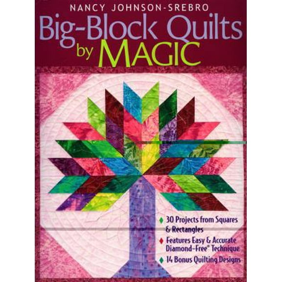 Pre-Owned Big-Block Quilts by Magic: 30 Projects from Squares & Rectangles Features Easy & Accurate Diamond-Free(r) Technique 14 Bonus Quilting Designs (Paperback) 1571203087 9781571203083