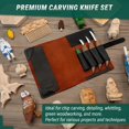 thumbnail image 2 of Juego de cuchillos para tallar madera BeaverCraft Deluxe S15X con estuche, 2 of 9