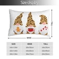 thumbnail image 2 of Wukai Christmas Gnomes In Leopard Print Plush Throw Pillow Cover, Double-sided Pillow Protector without Pillow Core, with Hidden Zipper, Home Decorations-16"x24", 2 of 6