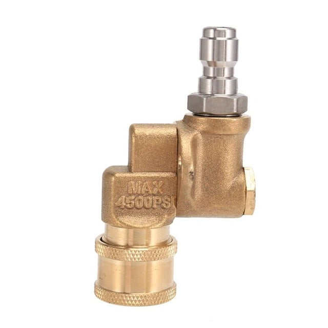 Connecting Pivoting Coupler for Pressure Washer Spray Nozzle, Cleaning Hard T