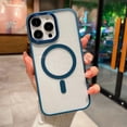 thumbnail image 1 of Magnetic for iPhone 13 Pro Max Phone Case, Clear [Compatible with MagSafe] [Anti Yellowing] Transparent TPU Acrylic Full Body Shockproof Protective Case for iPhone 13 Pro Max - Blue, 1 of 16