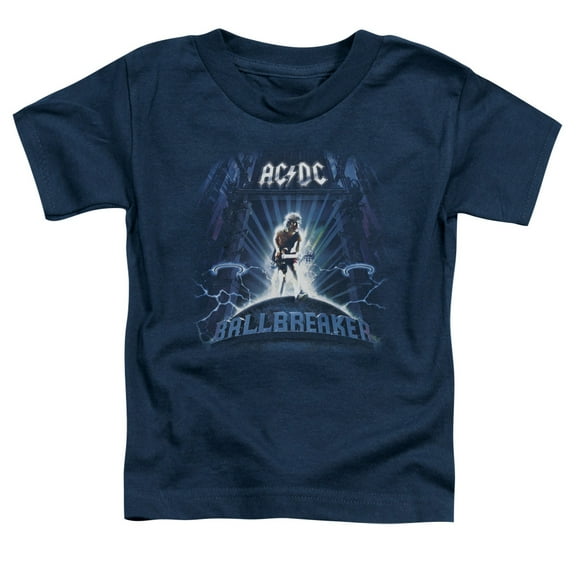 Trevco ACDC111-TT-1 ACDC Ballbreaker-S by S Toddler Tee, Navy - Small 2T