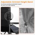thumbnail image 7 of Romswi Oversized Folding Camping Chair, 450lbs Heavy-Duty Portable Outdoor Chair with Padded Back, Adjustable Armrest, Cooler Bag, Side Pockets, Foldable Fishing Lawn Chair for Camping, 2 Pack, Black, 7 of 7