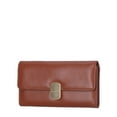 thumbnail image 5 of Time and Tru Women's Piper Clutch Wallet, Solid Cognac, 5 of 5