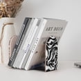 thumbnail image 4 of Pofeuu Leopard And Zebra 2 Print Large Bookend Hold Heavy Books- Wood Bookends for Heavy Books Heavy Duty Book Ends Wood Bookends for Office Desk Non-Skid, 4 of 7