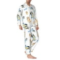 thumbnail image 2 of Silaia Bluey Print Men's Pajama Set,Sleepwear Pjs,Lightweight Button Down Long Sleeve Shirts and Bottoms,Sleepwear Lounge Pjs Set with Pockets -Small, 2 of 7