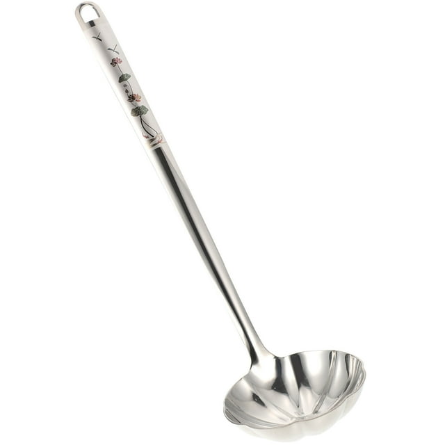 Miangastore Cuillère Réutilisable Grande en Acier Inoxydable 304 1Ensemble 11.8X3.1X0.8In
