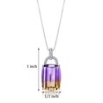 thumbnail image 3 of PEORA 11 Carats Ametrine and Diamond Pendant 14K White Gold, Genuine Gemstone, Large Cushion Cut 16x12mm, with 18 inch Chain, 3 of 4