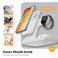 thumbnail image 3 of 3 in 1 Wireless Charger for iPhone 16 15 14 13 12 11 8 Pro Max X XR XS,,Magnetic Charging Station for Samsung Galaxy for AirPods 3 2 Pro Apple Watch Fast Charger (White), 3 of 8