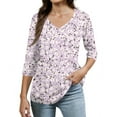 thumbnail image 2 of 3/4 Sleeve Shirts for Women M Light Purple, 2 of 4