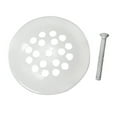 thumbnail image 2 of Westbrass R92-50 3-1/8" Brass Trip Lever Bathtub Drain with 2-Hole Overflow, Powder Coat White, 2 of 10