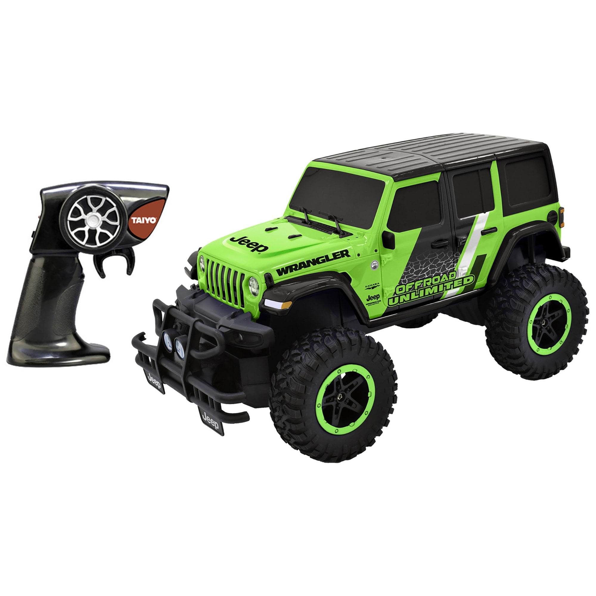 Taiyo: Jeep Wrangler Sahara Unlimited 1:16 Scale R/C Vehicle in Green