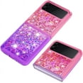 thumbnail image 4 of Clear Case for Samsung Galaxy Z Flip4 5G, Bling Gradient Quicksand Glitter Soft TPU Bumper Shockproof Phone Case Cover for Samsung Galaxy Z Flip 4 JB Pink Mauve, 4 of 14