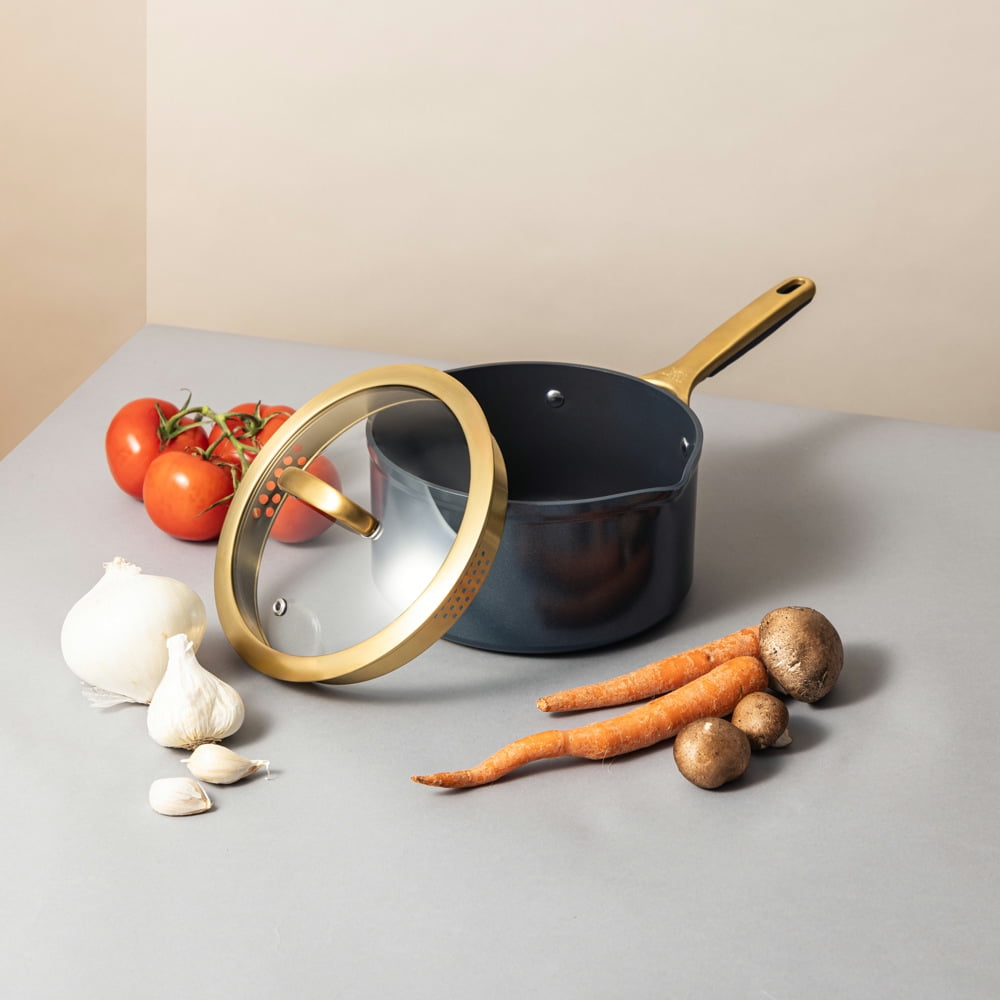 Thyme & Table 3.5 QT Non-Stick Supreme Collection Saucepan - Atlantic Blue