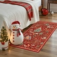 thumbnail image 5 of Wonnitar Christmas 2x3 Entryway Rug, Non Slip Soft Small Kitchen Rug, Christmas Indoor Door Mat for Entrance, Washable Xmas Low Pile Throw Rug for Bathroom Holiday Decor, Red, 5 of 13
