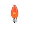 thumbnail image 2 of Novelty Lights 25 Feet C7 Amber/Orange Christmas String Light Set, Vintage Holiday Hanging Light Set, White Wire, 2 of 5