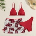 thumbnail image 2 of Kogui Girls Bathing Suit for Teen Girl's 3 Piece Bikini Set Bow Summer Bathing Suit with Cover Up Skirt Size 8-10 (Red,8-10 Years), 2 of 4