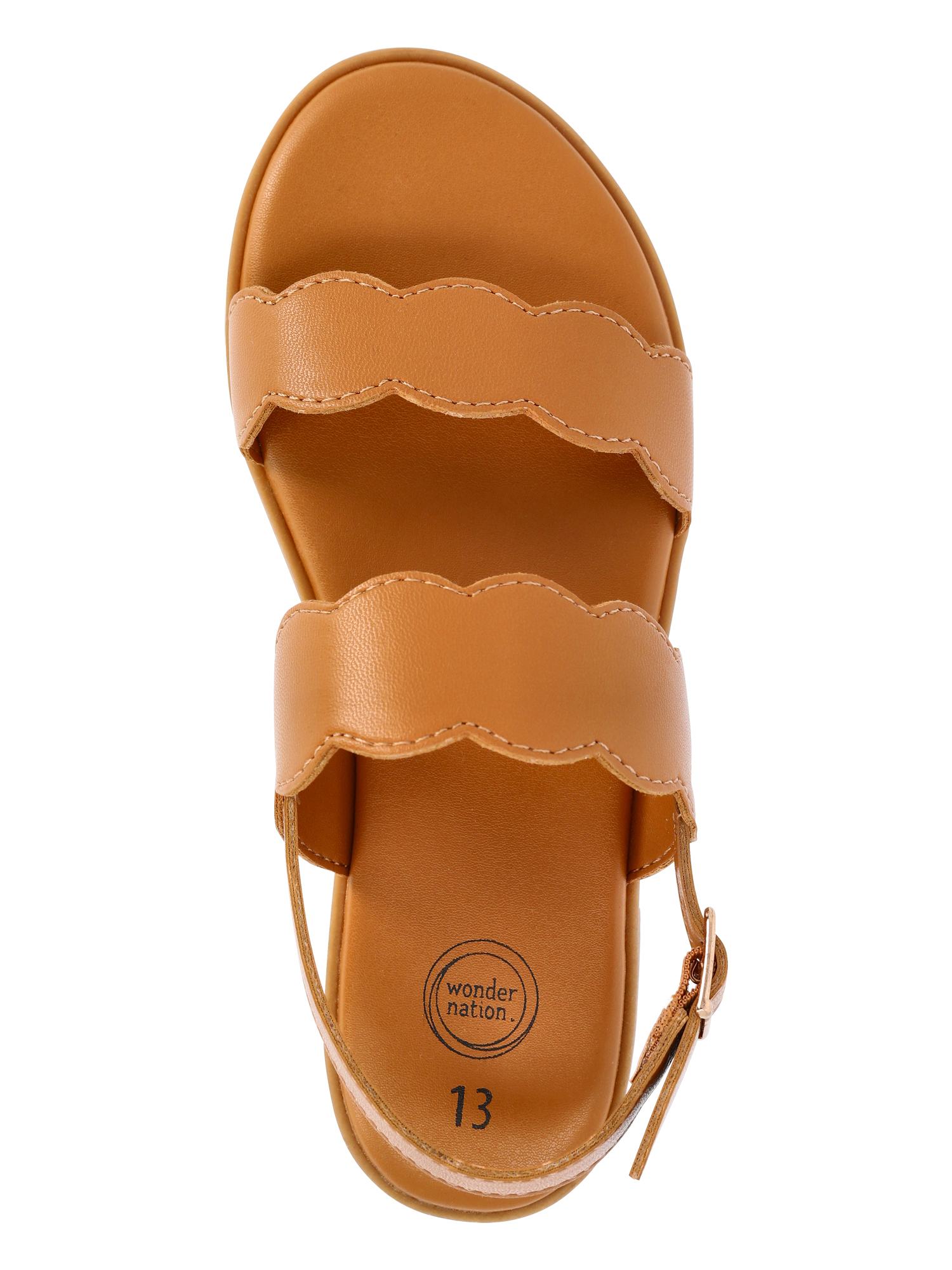 Wonder Nation Girls Two-Strap Slingback Sandals