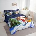 thumbnail image 3 of Castle Fairy Teens Christmas Tree 7 Pieces Bedding Comforter Set,Santa Claus Full Bedding Set Lightweight,Rustic Cabin Fitted Sheet Flat Sheet,Microfiber Bedroom Decor, 3 of 8