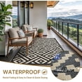 thumbnail image 3 of Outdoor Rug x Reversible Mats Outdoor Area Rug Plastic Straw Rug Geometric Rv Mat for Patio Camping Rv Picnic Backyard Deck Balcony Porch Beach Trailer ( ), 3 of 7