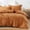 5pcs-rust, variant on Simple&Opulence Flax Cotton Blend Duvet Cover Set Twin Size Solid Color Linen Breathable Farmhouse Bedding 2-Piece (Mint Green, 68"x86")