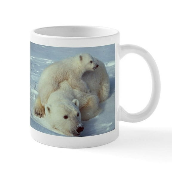 CafePress - Polar Bear Mugs - 11 oz Ceramic Mug - Novelty Coffee Tea Cup